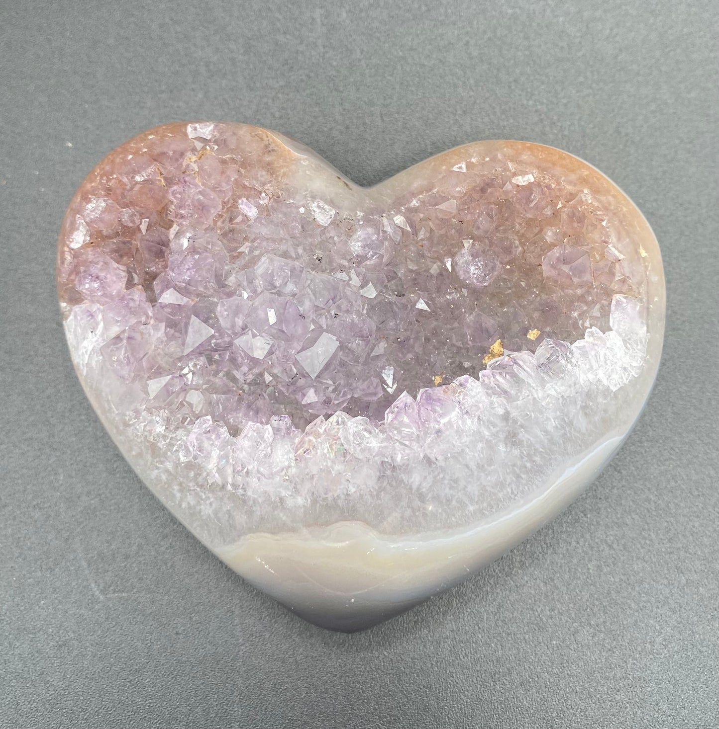 Amethyst Druzy Heart