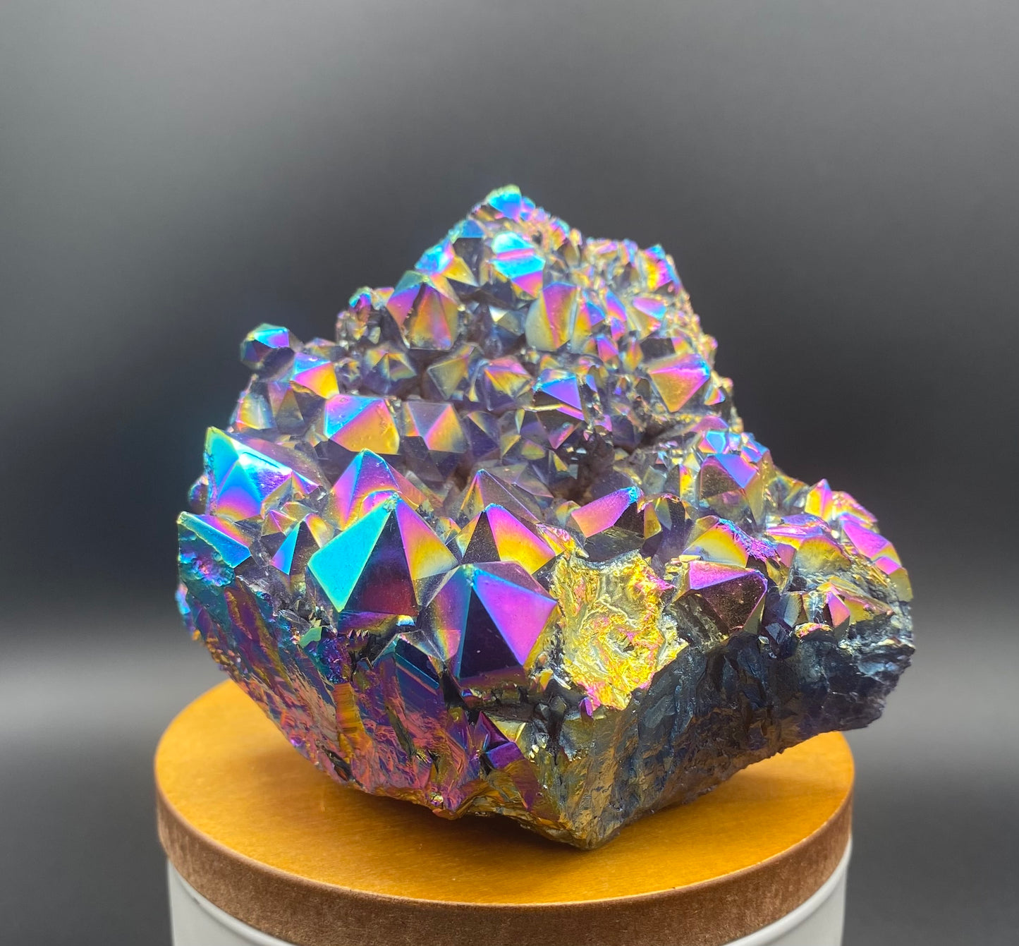 Titanium Aura Quartz Cluster (2)