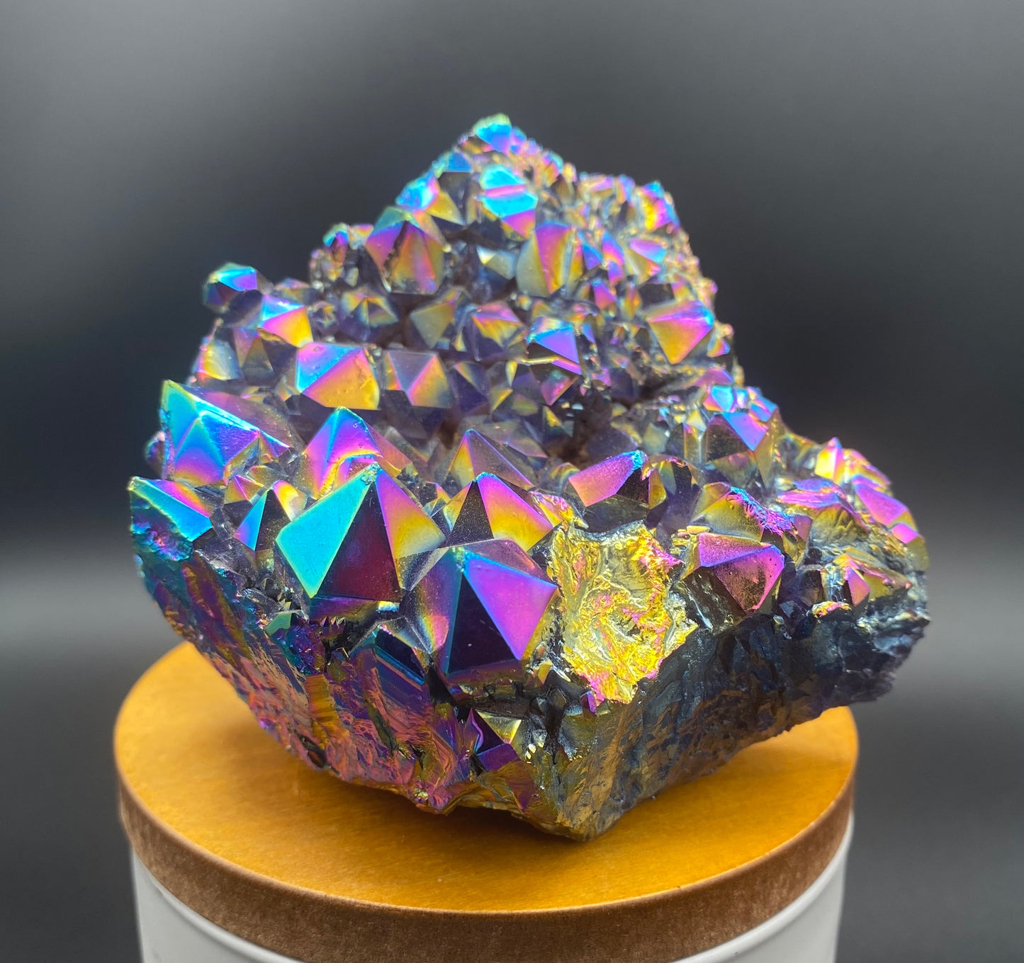 Titanium Aura Quartz Cluster (2)