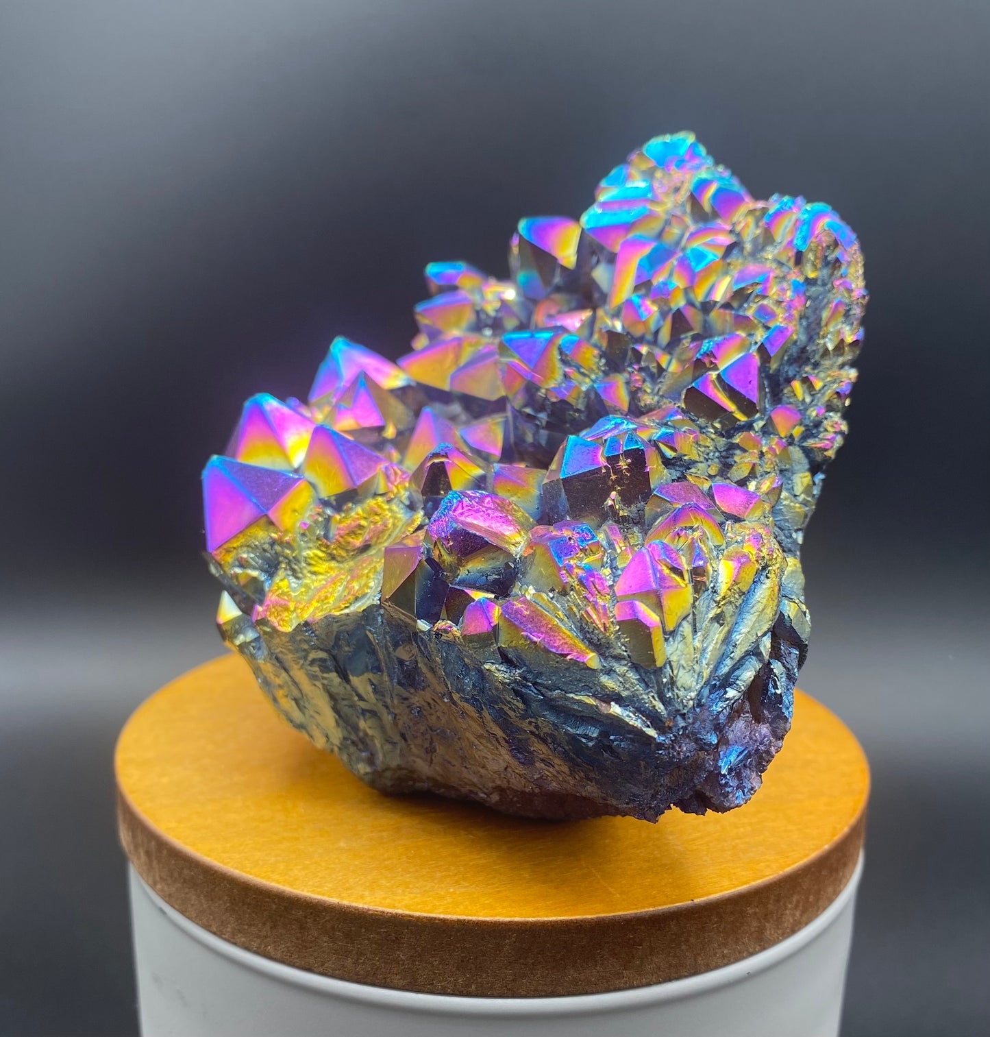 Titanium Aura Quartz Cluster (2)