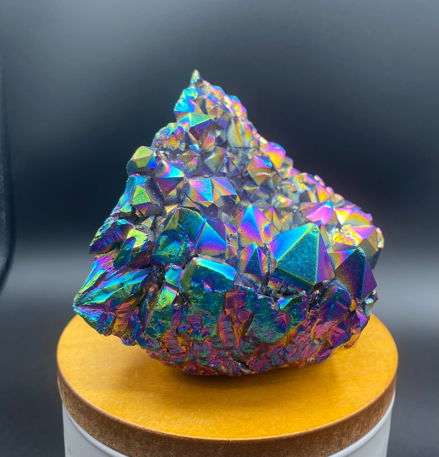 Titanium Aura Quartz Cluster (2)