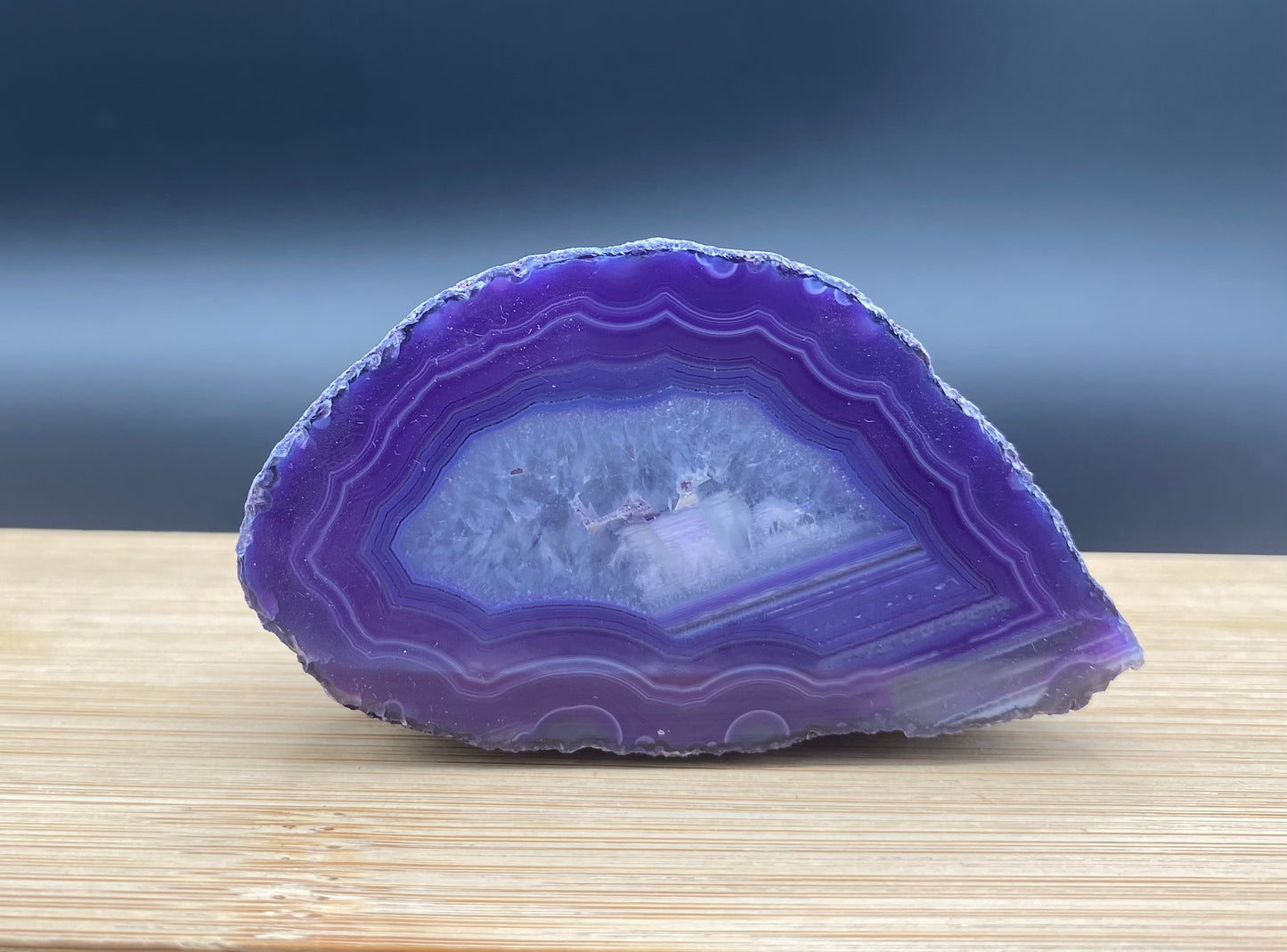 Dyed Agate Geode Half (Purple)