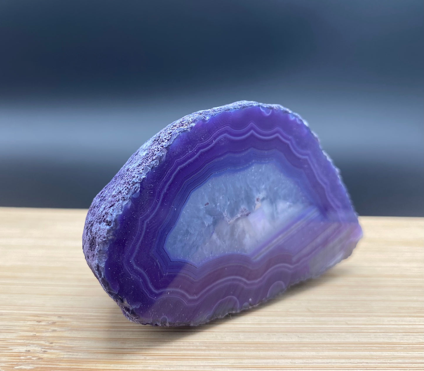 Dyed Agate Geode Half (Purple)