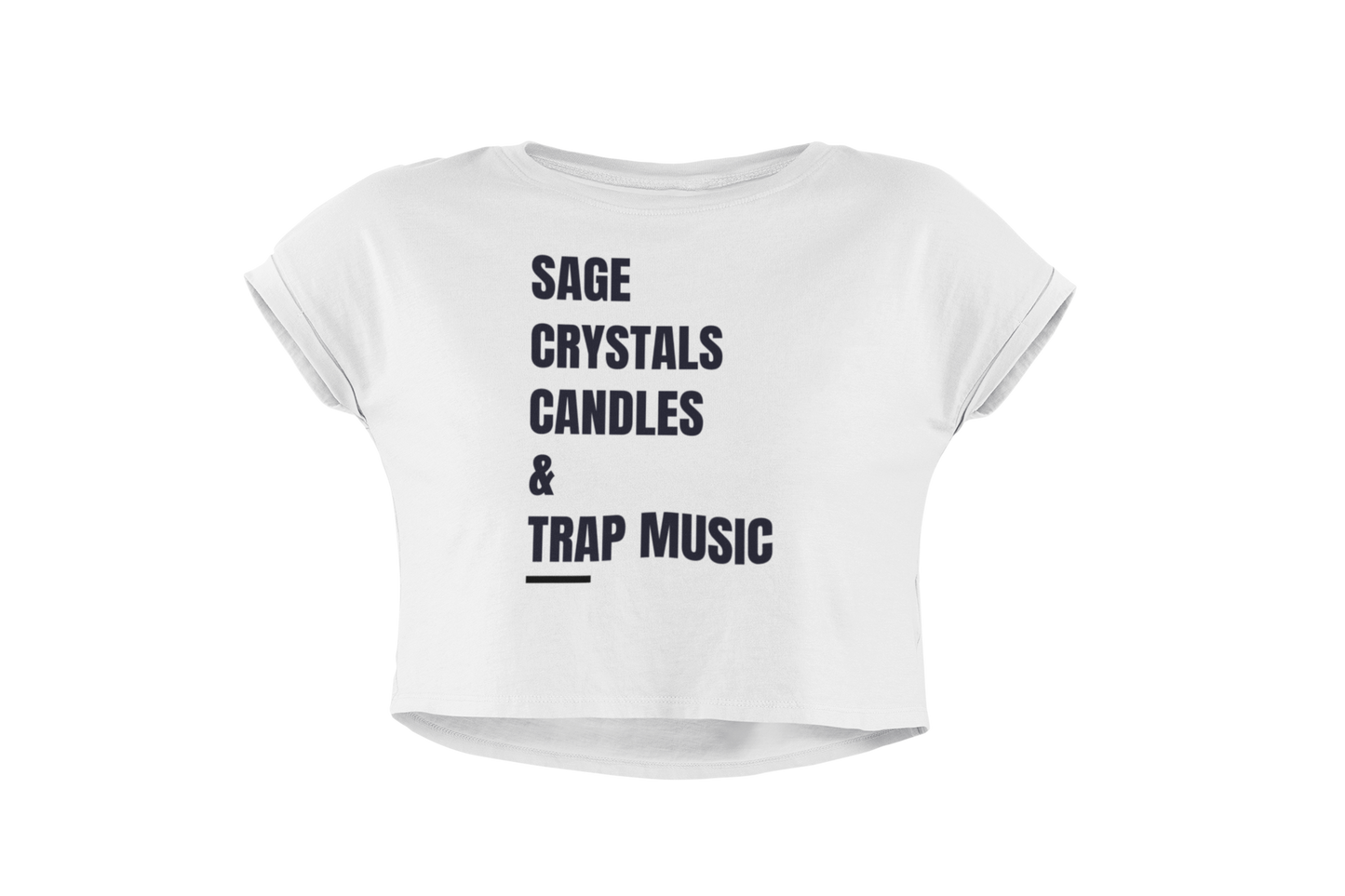 Sage, Crystals & Candles Crop Tee