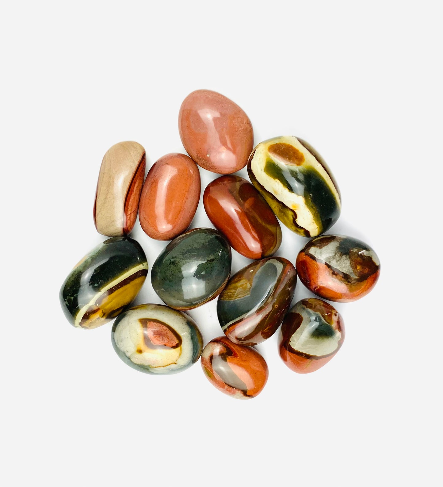 Polychrome Jasper Palm Tumbled Stones