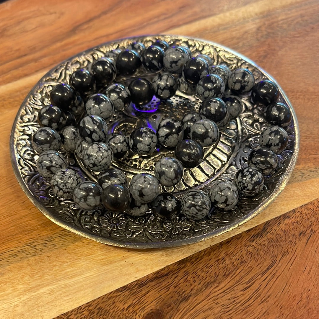 Snowflake Obsidian Bracelet