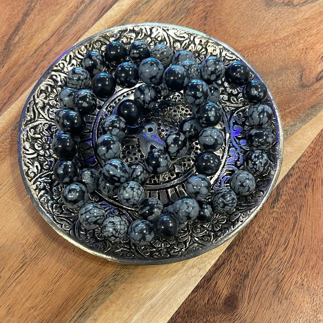 Snowflake Obsidian Bracelet