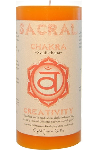 Chakra - Sacral 3X6 Pillar