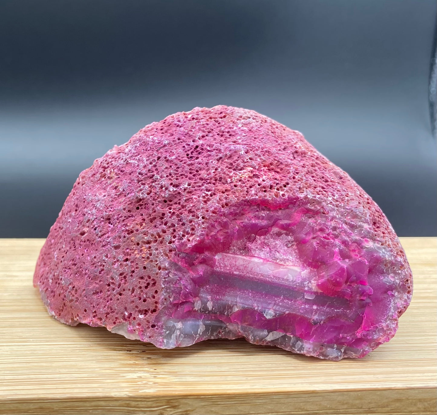Dyed Agate Geode Half (Pink)