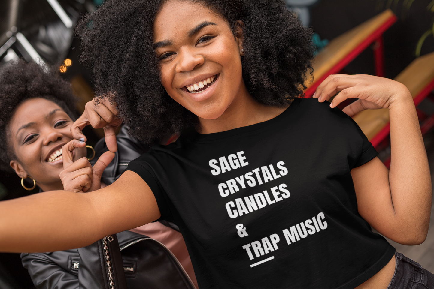 Sage, Crystals & Candles Crop Tee