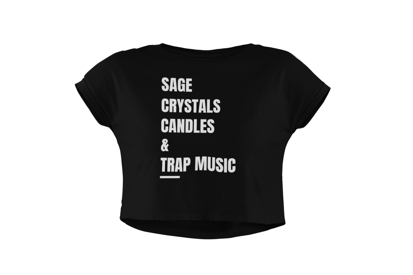 Sage, Crystals & Candles Crop Tee