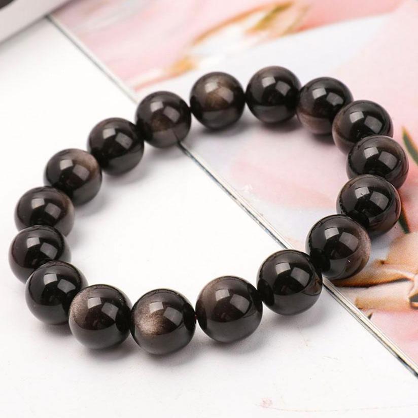 Silver Obsidian Bracelet
