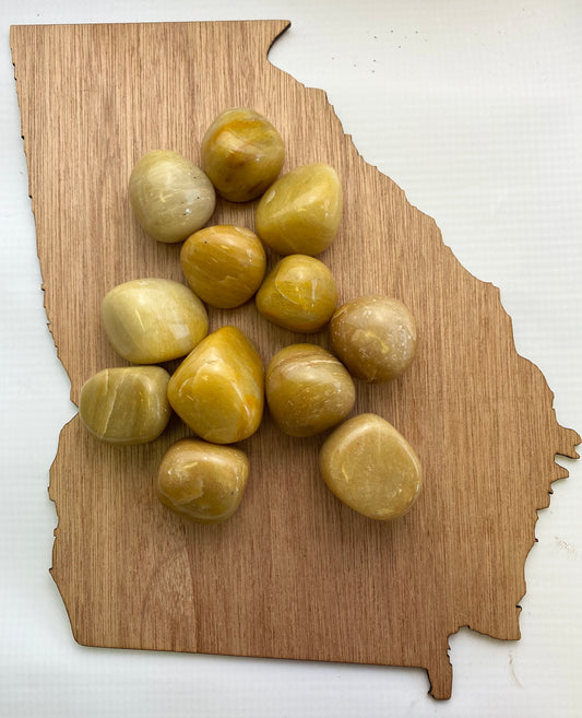 Yellow Jasper Tumbled Stone - India